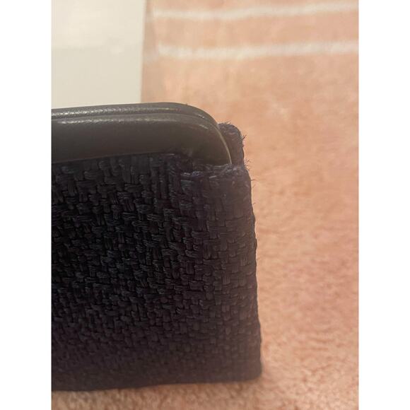 Vintage Old Hollywood Garay Convertible Clutch Purse Handbag Black Weave 1950s - Picture 13 of 13